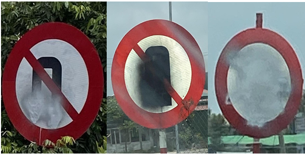 Cần xử lý nghiêm hành vi phá hoại biển báo giao thông